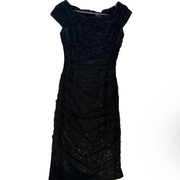 Lauren Ralph Lauren Dresses & Skirts - Ralph Lauren Evening Dress Black Sequin and Tulle Size 4
